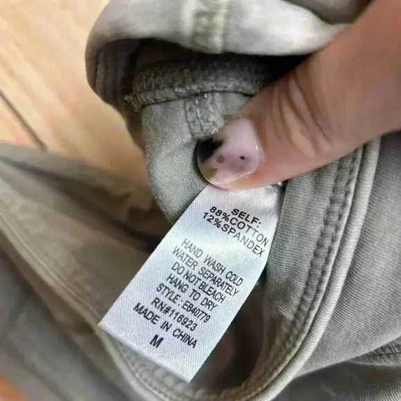 *Easel Mineral Wash Green/Gray Leggings Size M - Picture 3 of 4